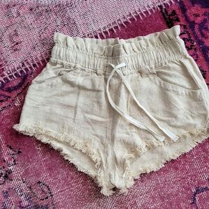 BDG High Waist Cream Women's Shorts